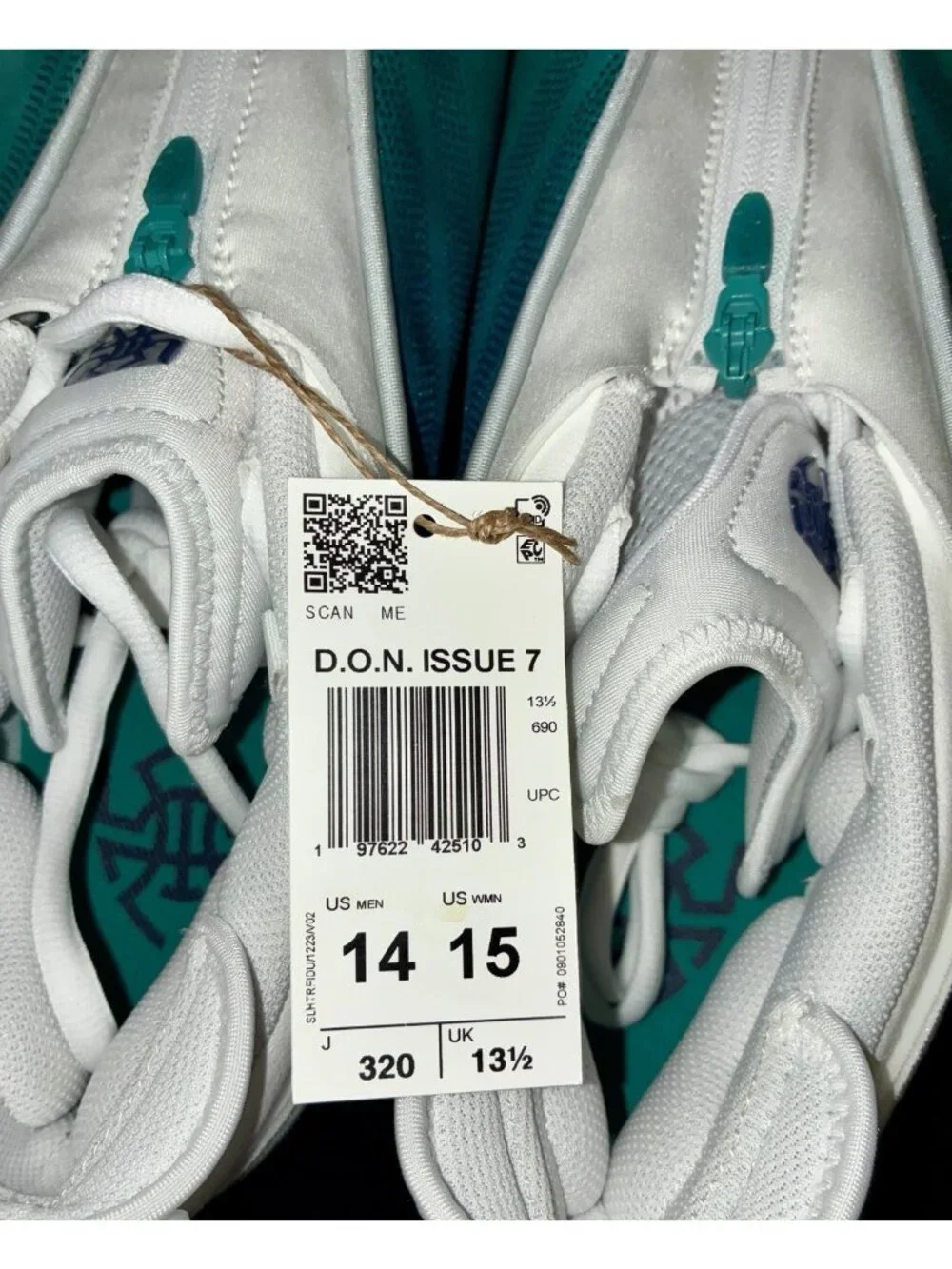 Adidas D.O.N. Issue 7 Pure Teal JR9502 Men’s Sz 14